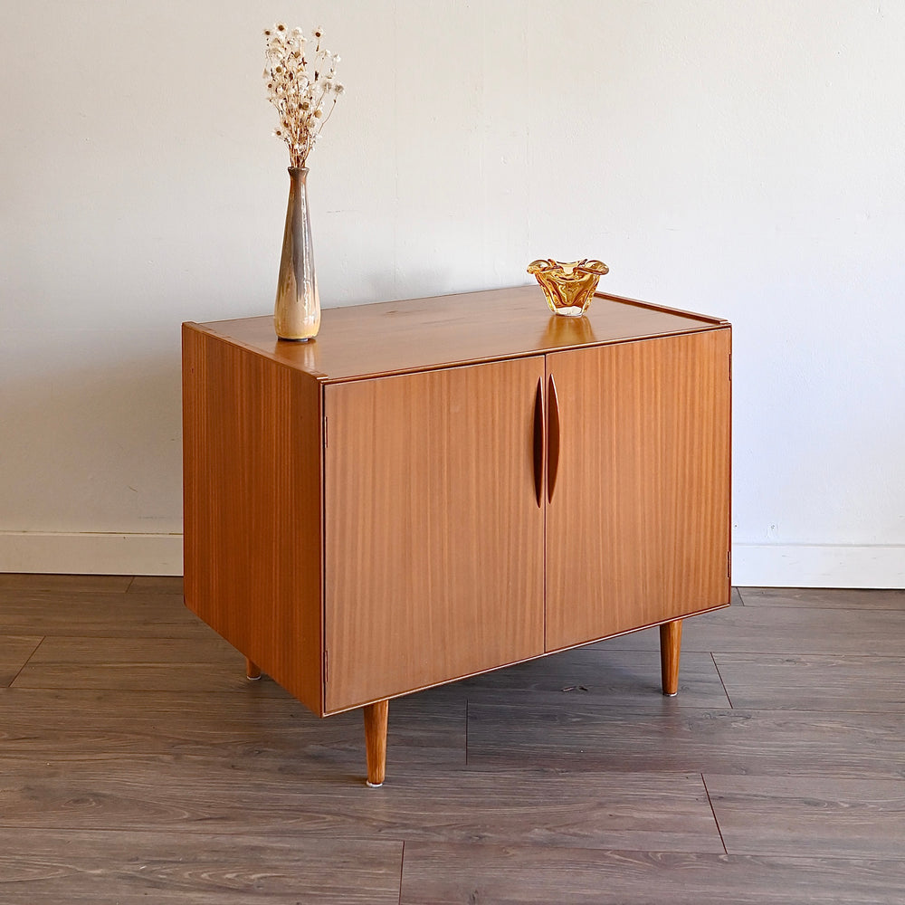 Mid Century Teak Sideboard LP Record Cabinet by Cressy