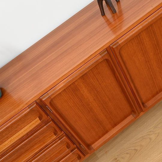 Mid Century Teak Sideboard LP Record Cabinet with Drawers by Chiswell
