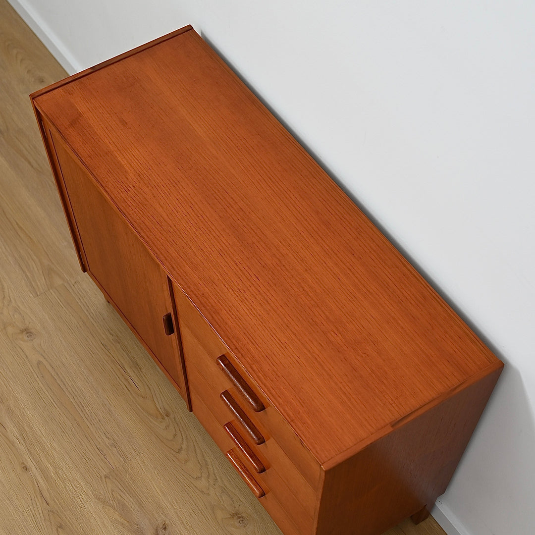 Parker Teak Mid Century Sideboard LP Record Cabinet with Drawers