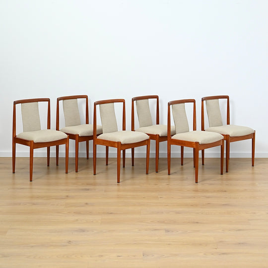 6x Parker Teak Mid Century Dining Chairs