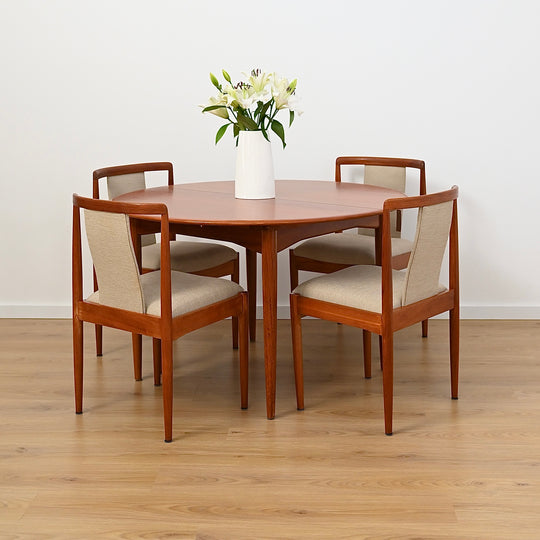 6x Parker Teak Mid Century Dining Chairs