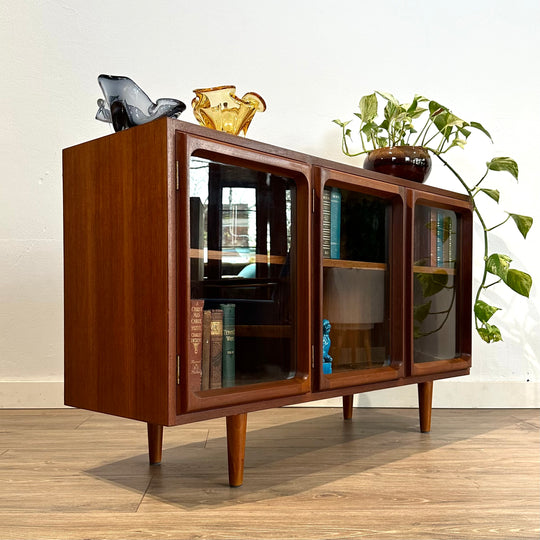 Mid Century Teak Sideboard LP Record Display Cabinet by Chiswell