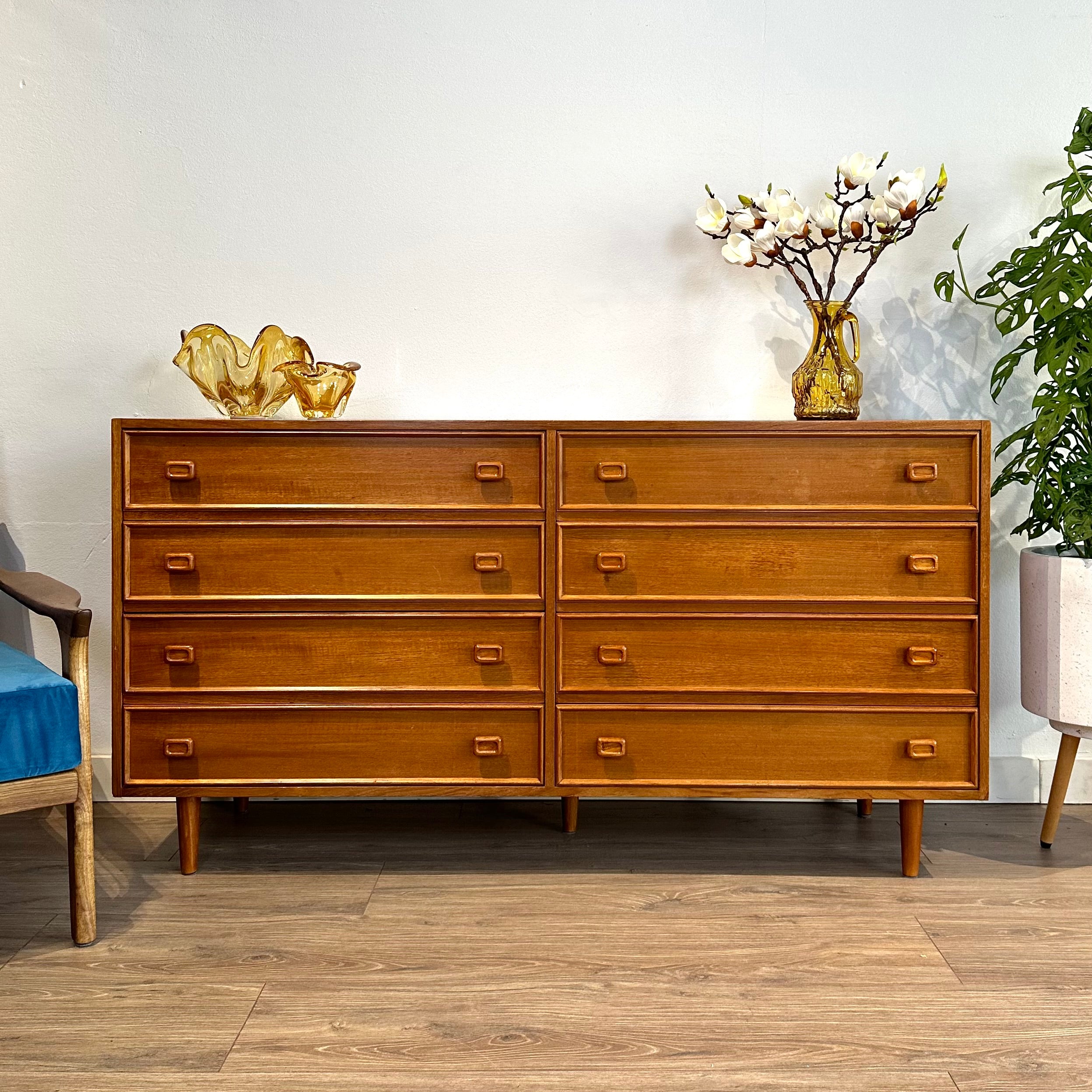 Parker Mid Century Teak Sideboard Dresser Drawers