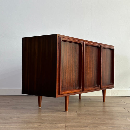 Mid Century Walnut Sideboard LP Record Cabinet by Chiswell