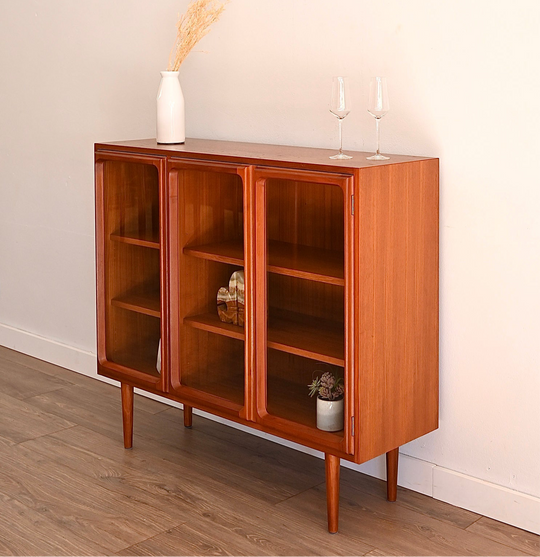 Mid Century Teak Sideboard Display Cabinet by Chiswell