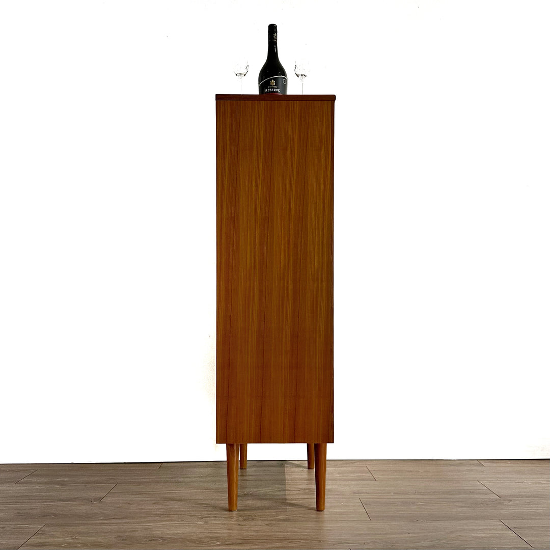 Mid Century Teak Tall Sideboard Bar Cabinet by Chiswell