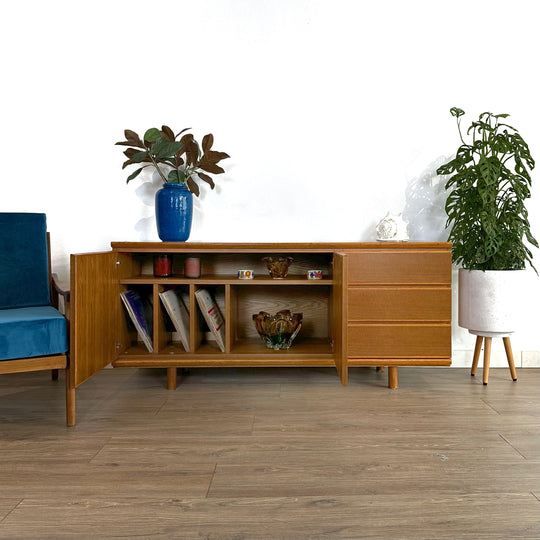 Mid Century Parker Teak Minimalist Sideboard TV Unit