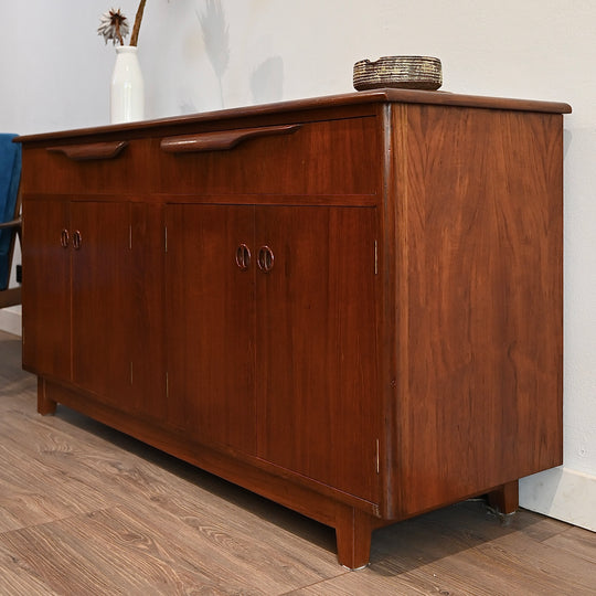 Mid Century Teak hall stand sideboard buffet by Burgess Furniture