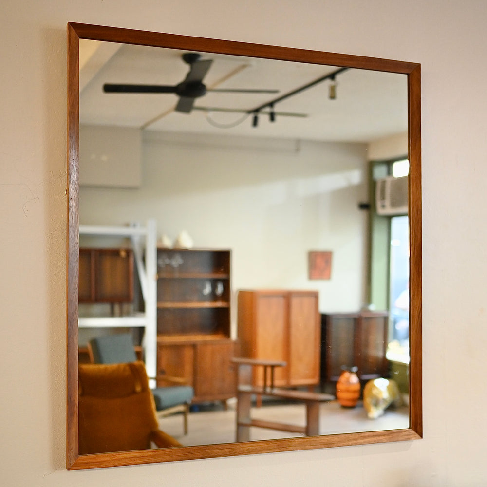 Mid Century Teak Wall Mirror