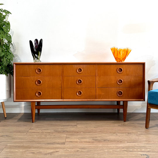 Mid Century Teak Retro Sideboard Dresser Drawers