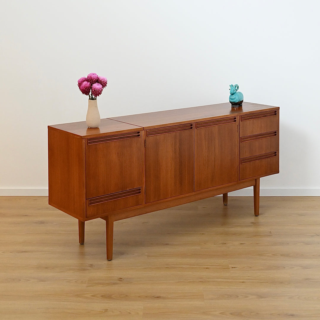 Mid Century Teak Sideboard LP Record Cabinet by Wrightbilt