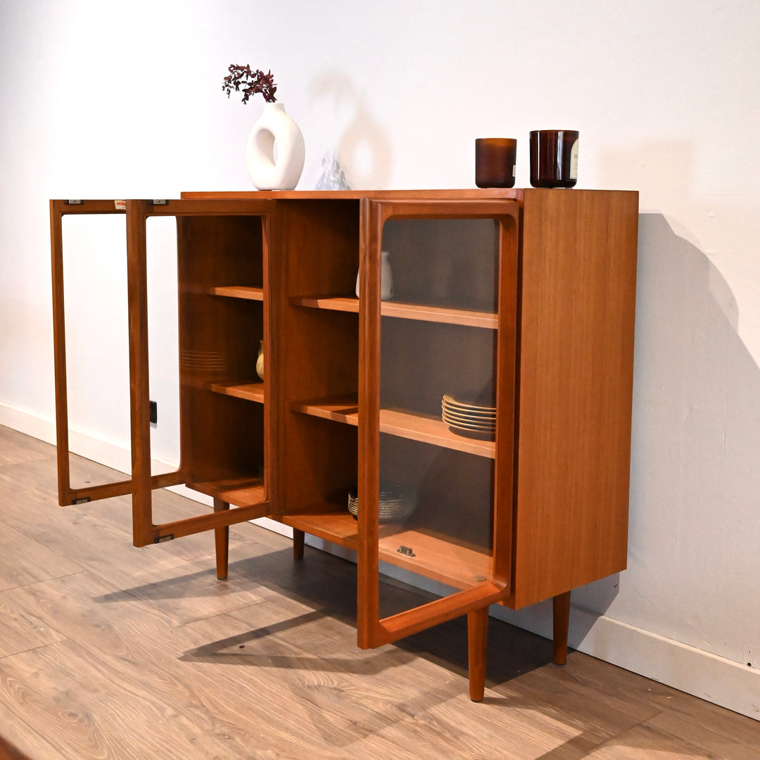 Mid Century Teak Sideboard Display Cabinet by Chiswell