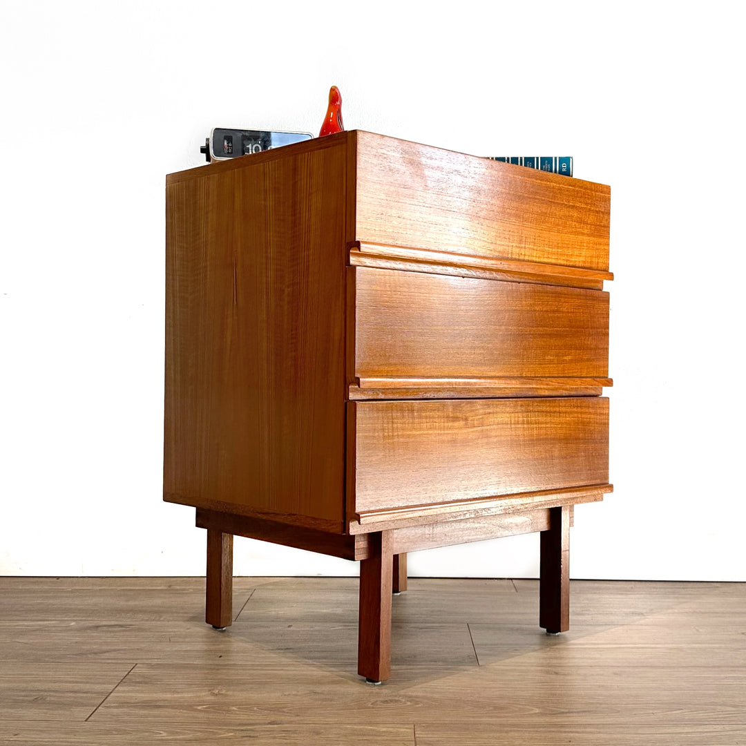 Mid Century Teak Bedside Table Drawers Dresser by Parker