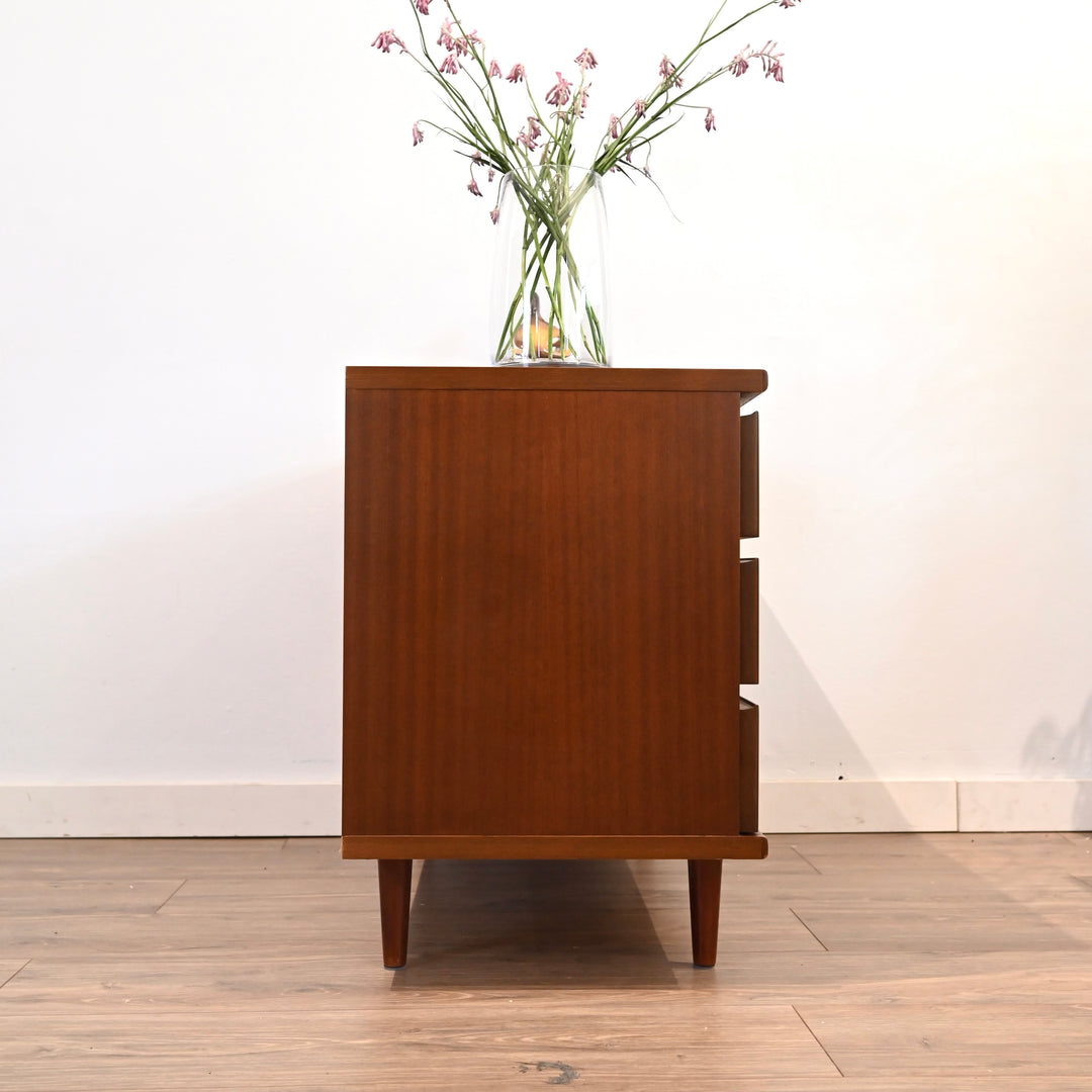 Mid Century Teak Sideboard LP Record Cabinet by Noblett