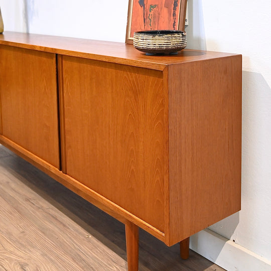 Mid Century Teak Sideboard Credenza Entertainment Unit by Kolter