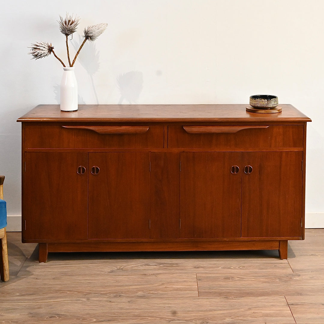 Mid Century Teak hall stand sideboard buffet by Burgess Furniture