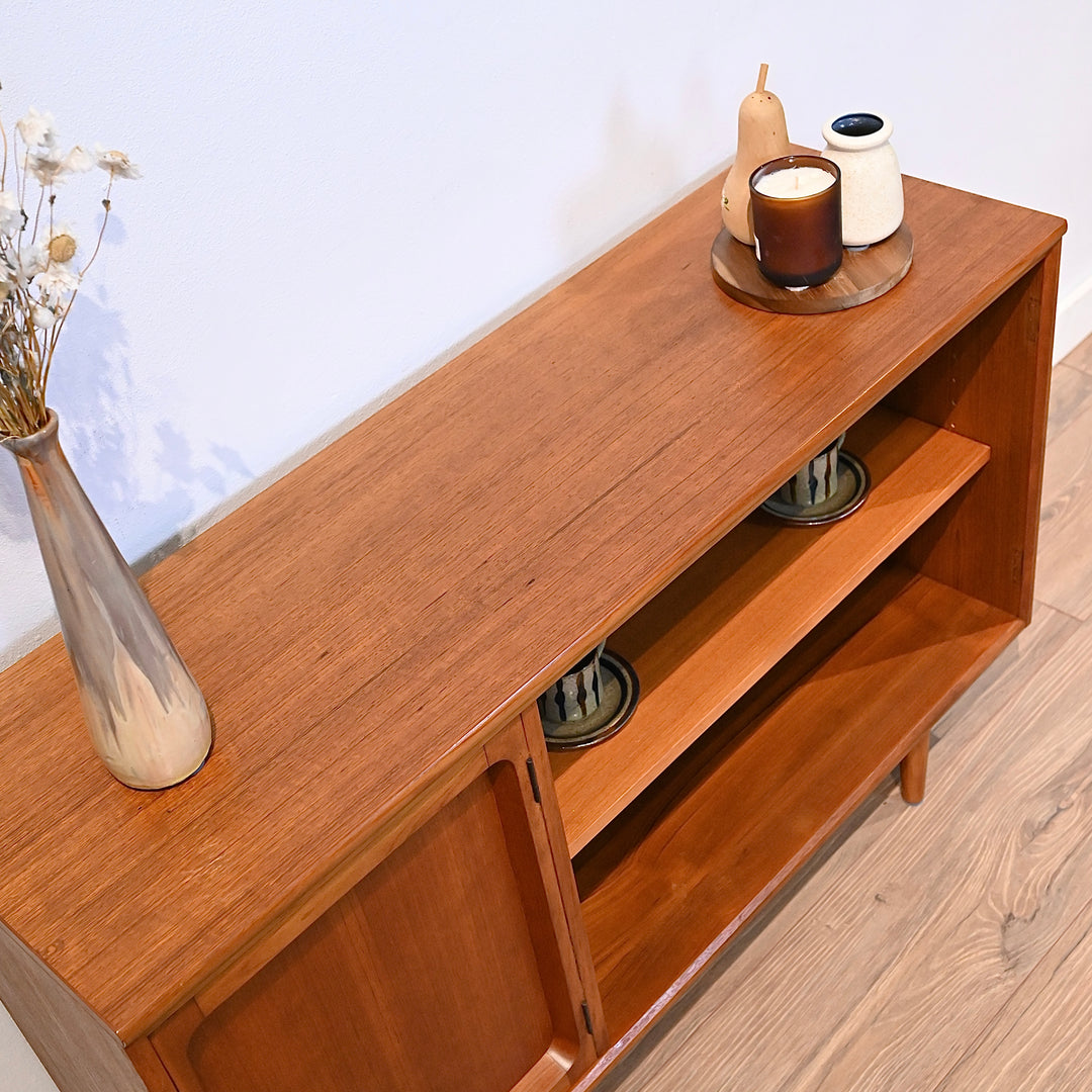 Mid Century Teak Sideboard LP Record Cabinet by Chiswell