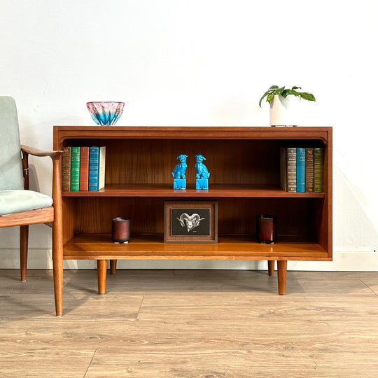 Mid Century Teak Sideboard LP Record Bookcase by Chiswell