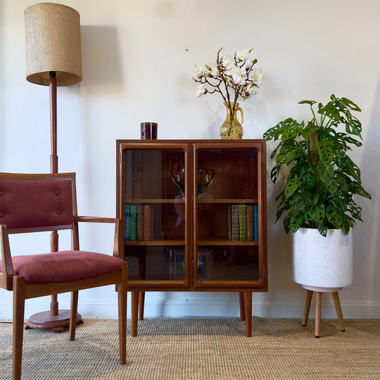 Mid Century teak display cabinet sideboard by Chiswell