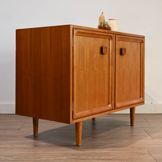 Mid Century Teak Sideboard LP Record Cabinet by Parker circa 1970s