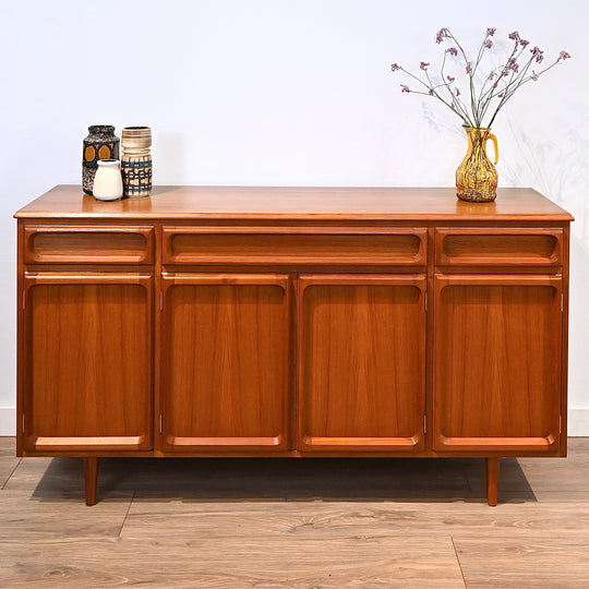 Mid Century Teak Sideboard Buffet LP Cabinet by Chiswell