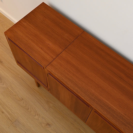Mid Century Teak Sideboard LP Record Cabinet by Wrightbilt