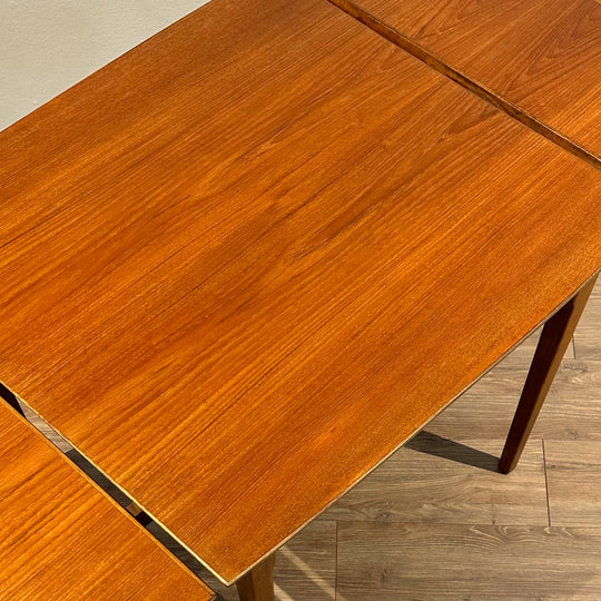 Mid Century Teak Extendable Dining Table by Fler