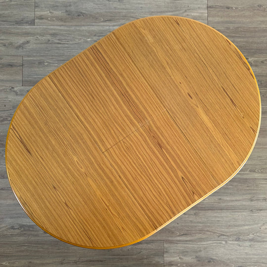 Mid Century Round Extendable Dining Kitchen Table by CRO