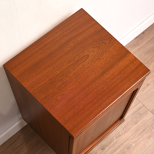 Mid Century Teak Sideboard LP Record Cabinet or Bedside Table by Noblett