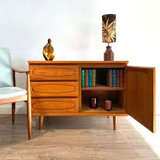 Mid Century Sideboard LP Record Cabinet by Noblett