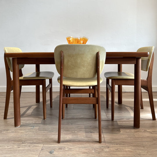 4x Mid Century Teak Dining Chairs by Elite