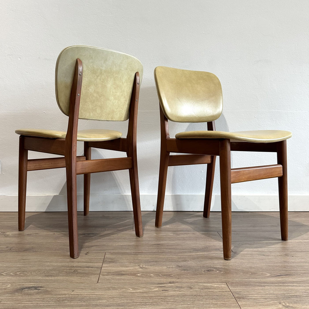 4x Mid Century Teak Dining Chairs by Elite