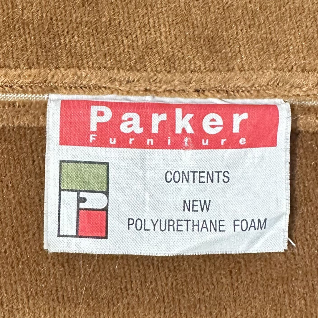 Mid Century Parker Caramel Velvet Teak Modular Sofa