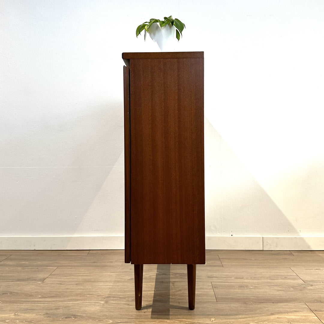 Mid Century Walnut Display Cabinet by Noblett