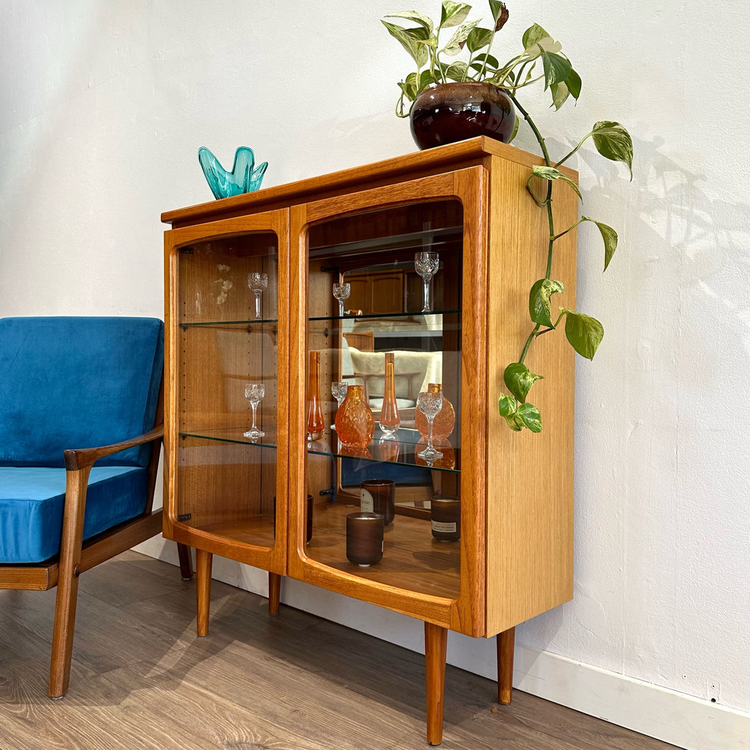 Mid Century Teak Display Cabinet by Noblett