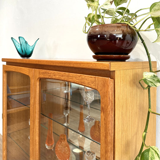 Mid Century Teak Display Cabinet by Noblett