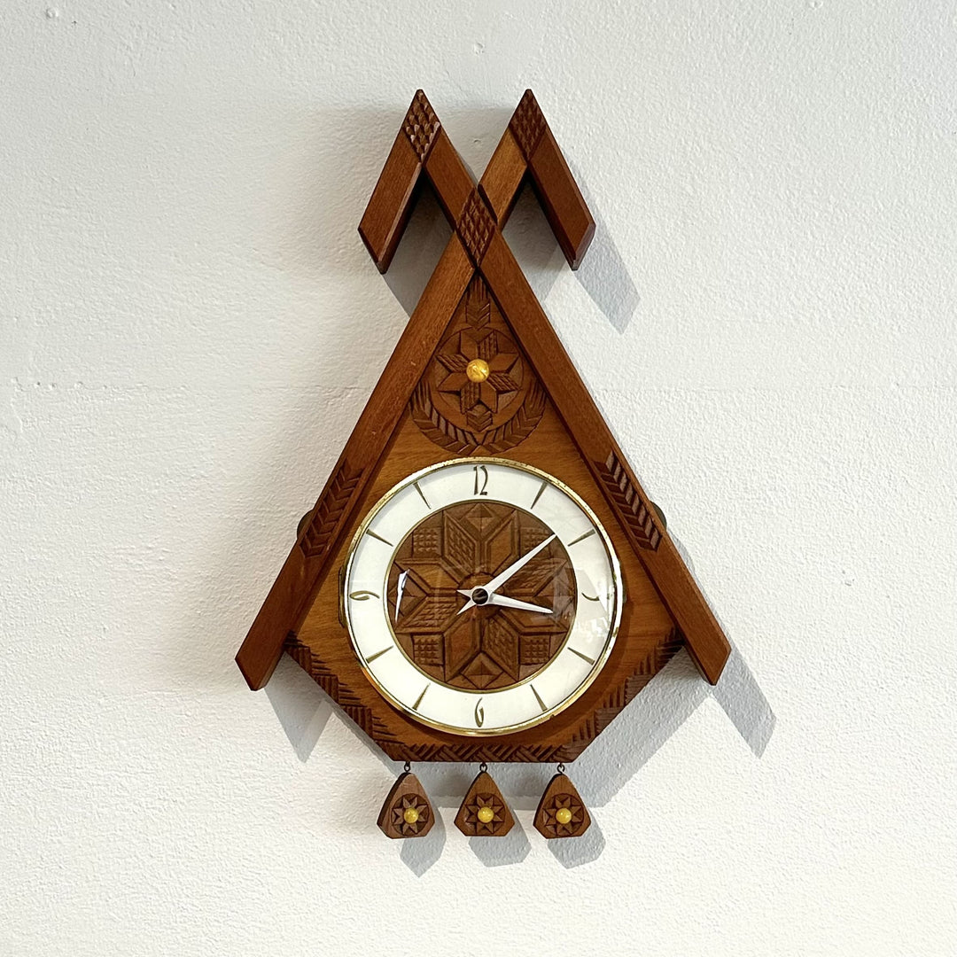 Retro 1970s Junghans Teak Wall Clock