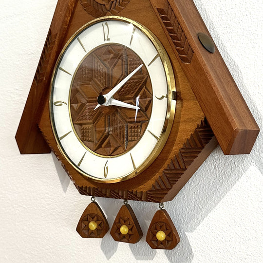 Retro 1970s Junghans Teak Wall Clock