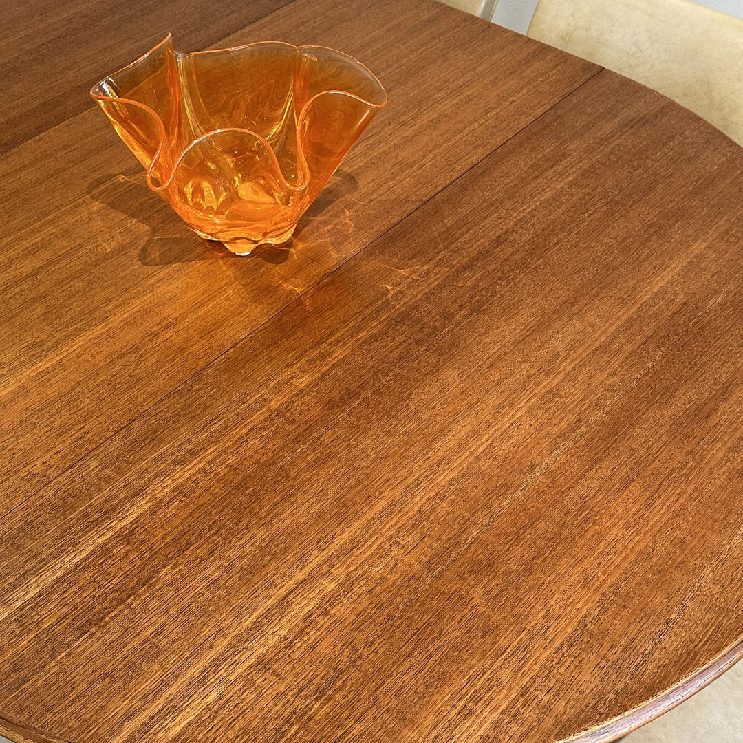 Mid Century Teak Round Extendable Dining Table by Chiswell