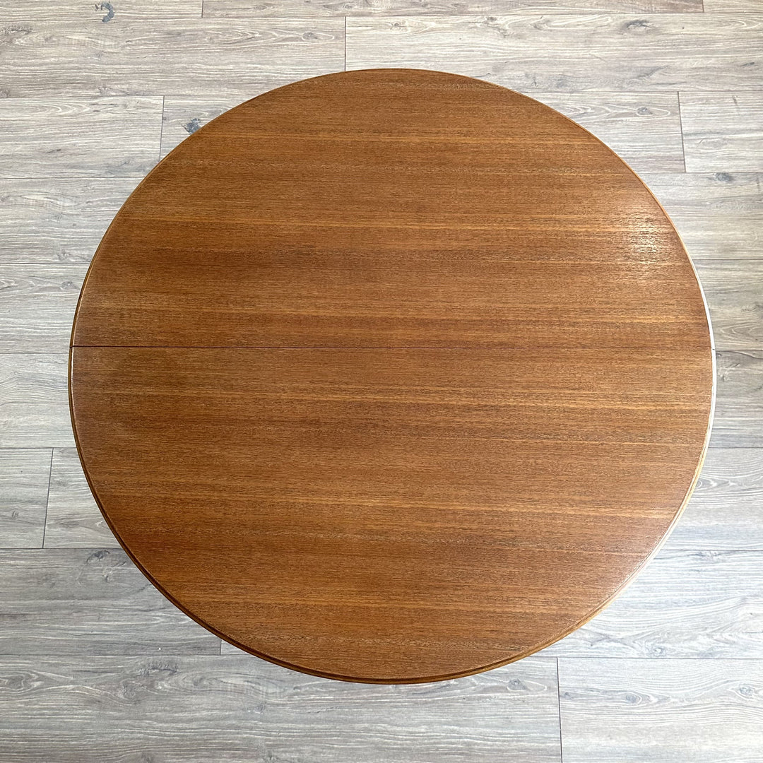 Mid Century Teak Round Extendable Dining Table by Chiswell