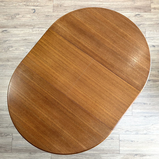 Mid Century Teak Round Extendable Dining Table by Chiswell