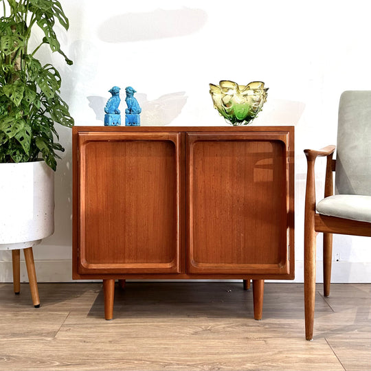 Mid Century Teak Sideboard LP Record Cabinet by Chiswell