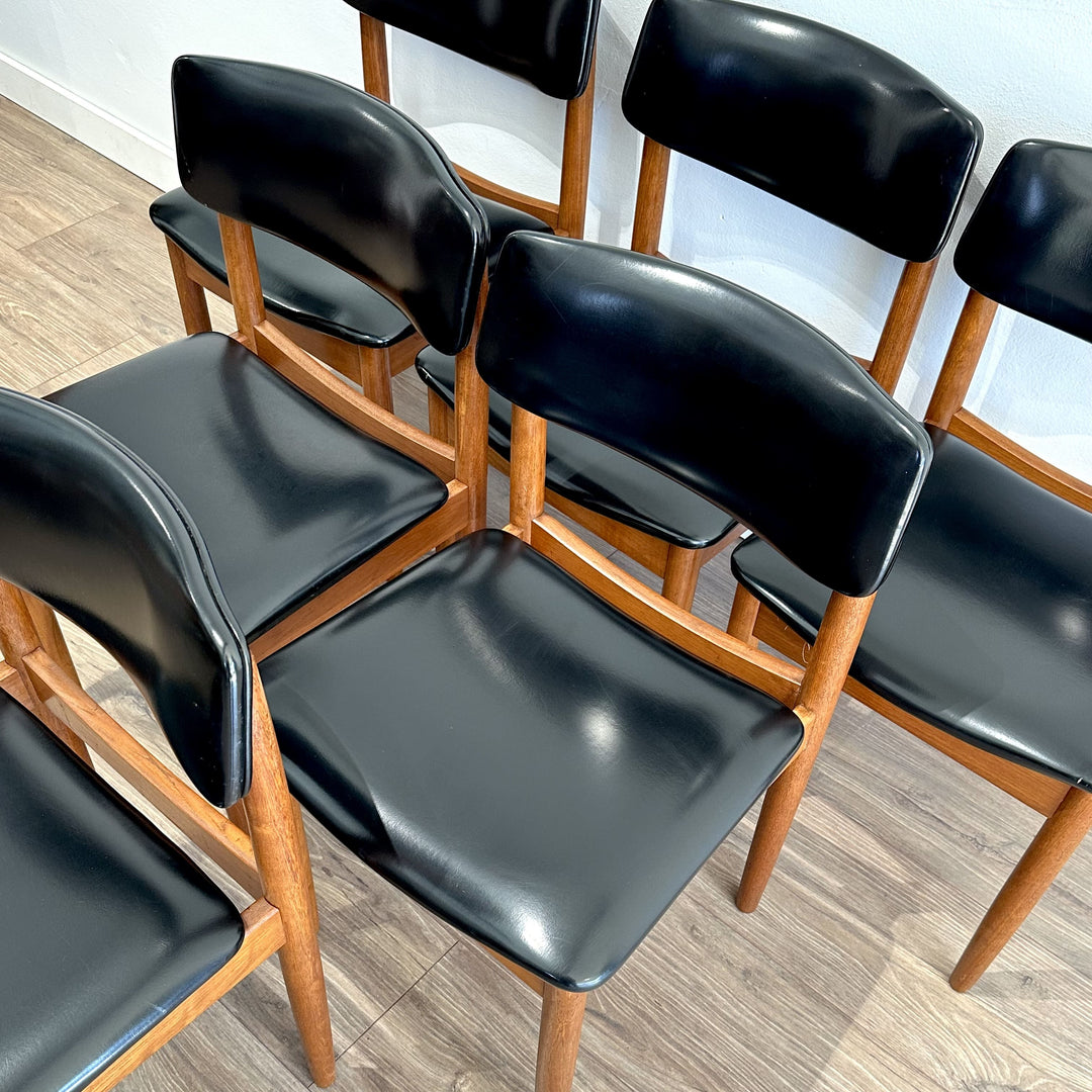 6x Mid Century Teak Dining Chairs by Chiswell