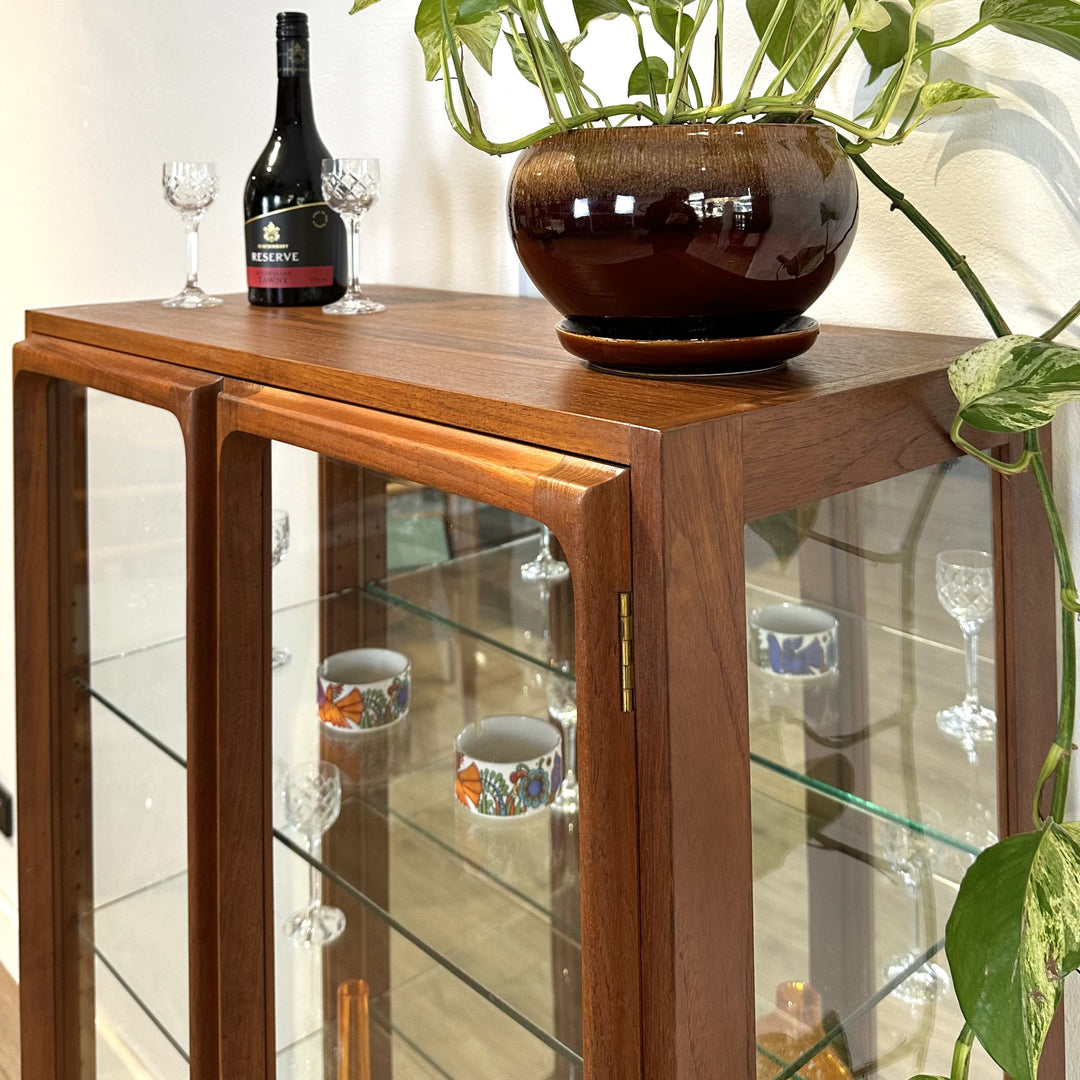 Mid Century Teak Sideboard Display Cabinet by Chiswell