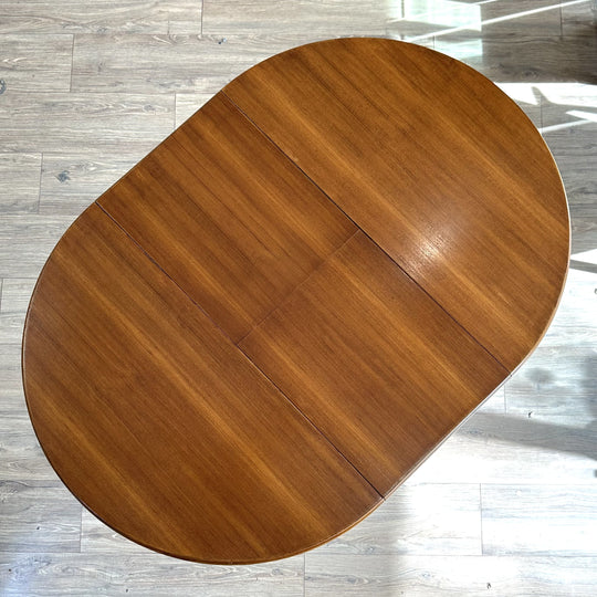 Mid Century Teak Round Extendable Dining Table by Chiswell