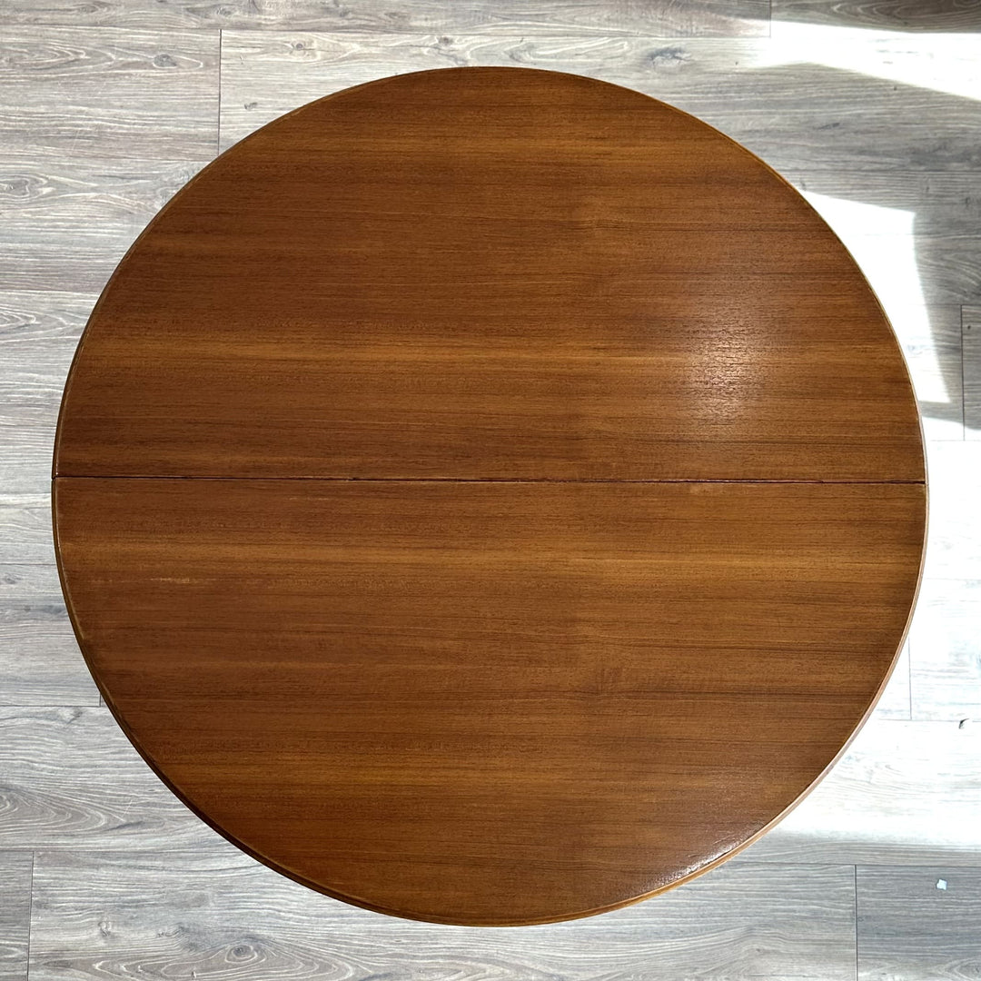 Mid Century Teak Round Extendable Dining Table by Chiswell