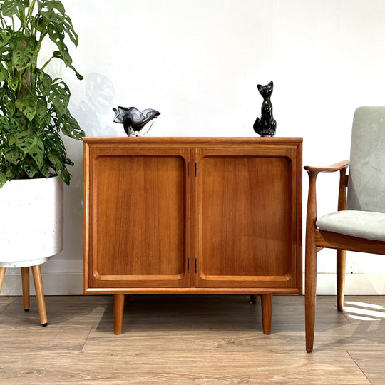 Mid Century Teak Sideboard LP Record Cabinet by Chiswell