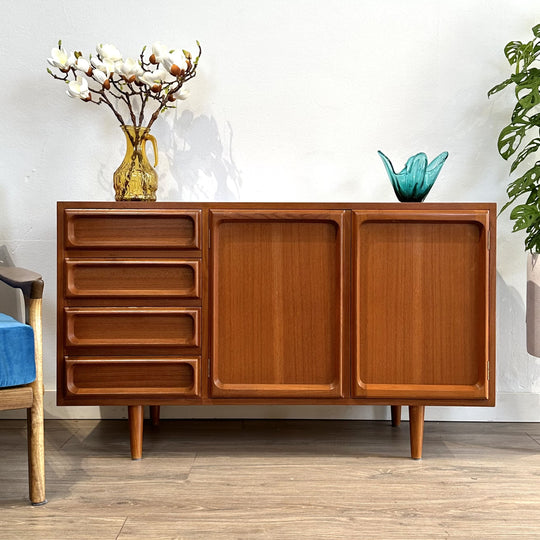 Mid Century Teak Sideboard LP Record Cabinet by Chiswell Koben