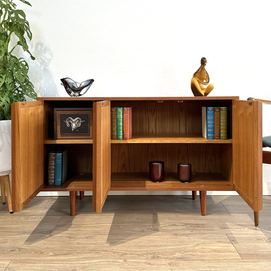 Mid Century Teak Sideboard LP Record Cabinet by Chiswell