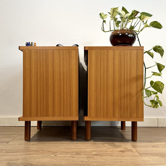 Mid Century Timber LP Record Cabinet Bookcase by Parker